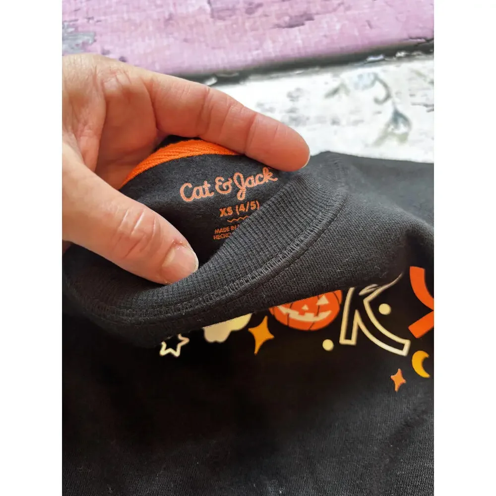 Cat & Jack Kids' Spooky Halloween Sweatshirt,‎ Size XS (4/5)